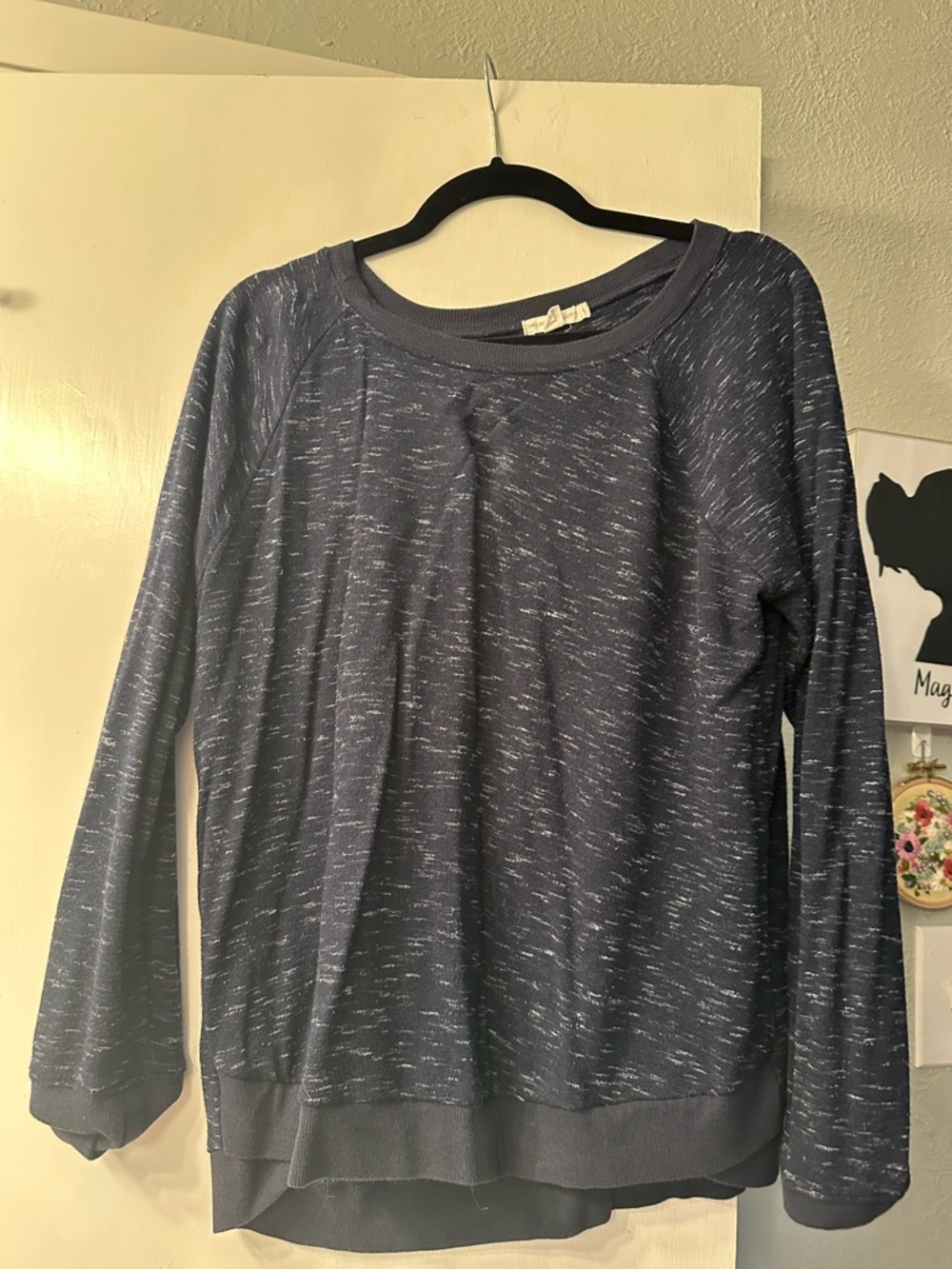 Threads 4 Thought Navy Heathered Crew Neck Sweater